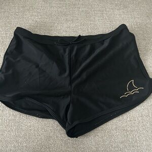 Art Class Black Shorts with Gold Accents